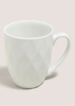 White Textured Side Bowl