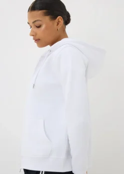 White Zip Up Hoodie