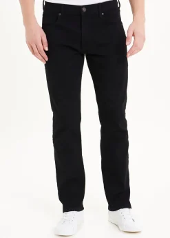 Wrangler Black Stretch Straight Fit Jeans