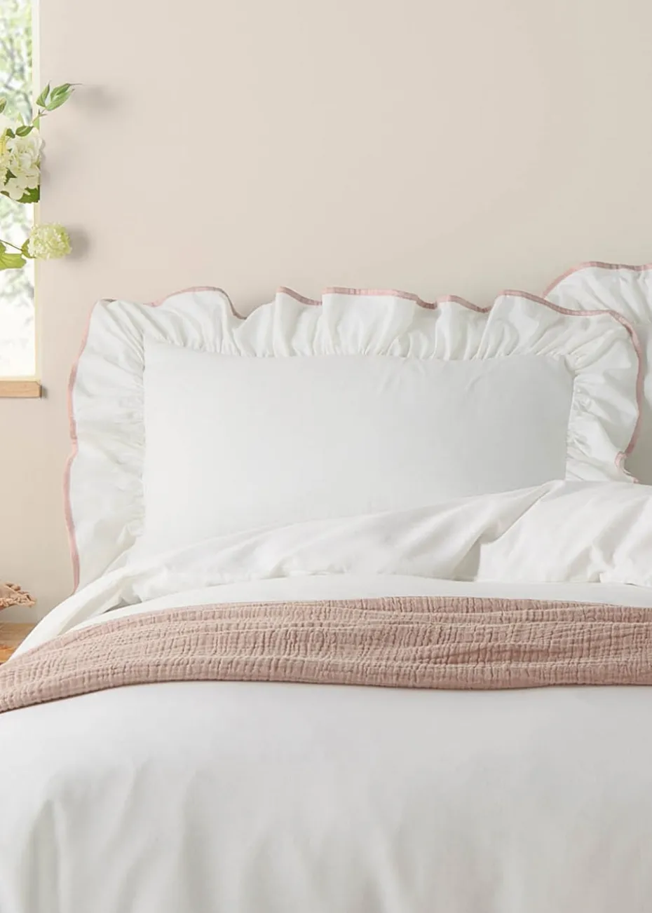 Wylder Blousey Ruffled Cotton Pillowcase