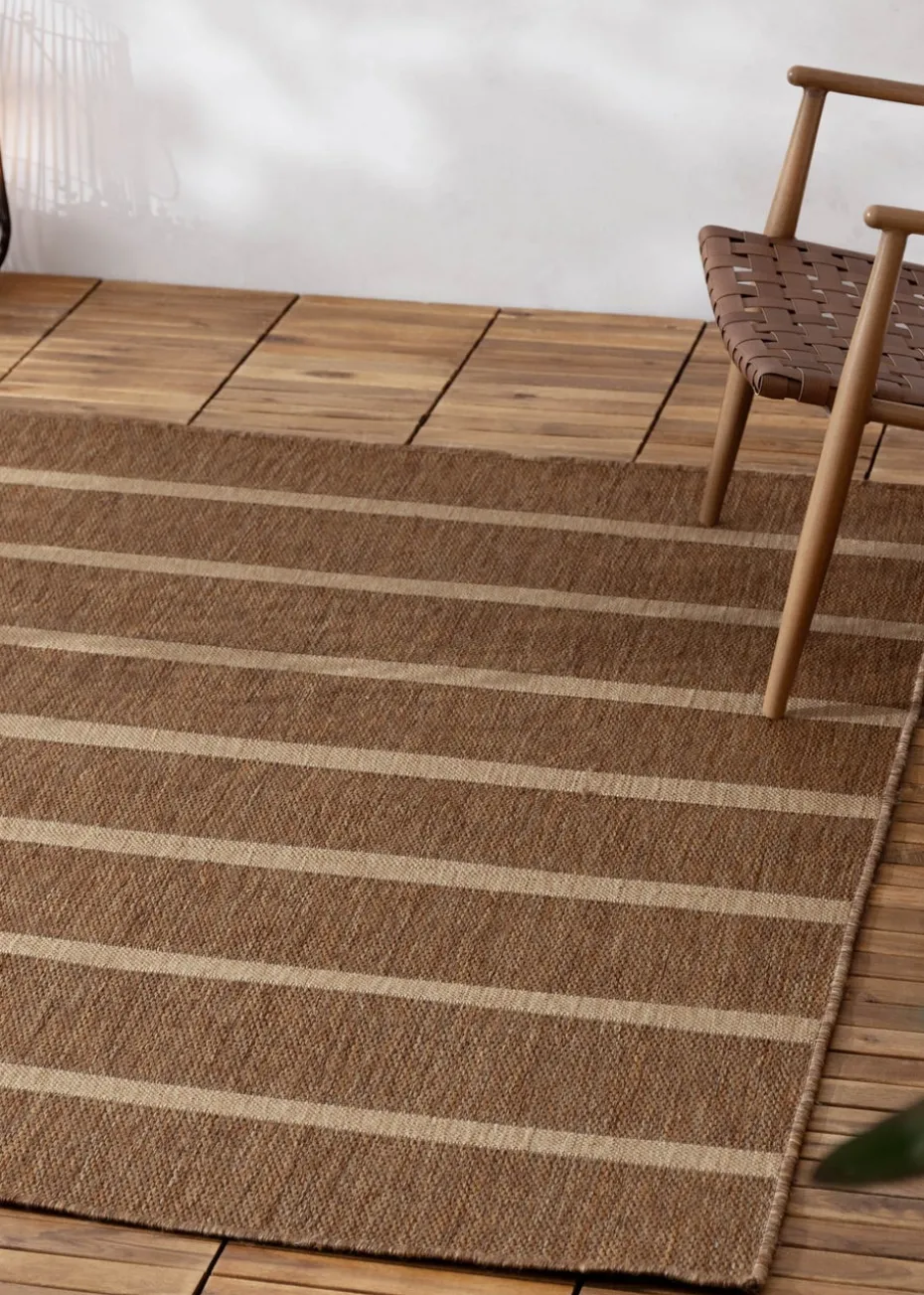 Yard Tala Natural Stripe Jute Effect Indoor/Outdoor Rug