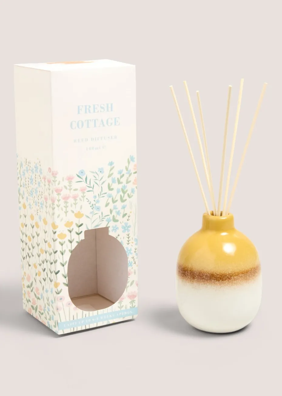 Yellow Reactive Glaze Candle