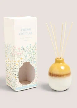 Yellow Reactive Glaze Candle