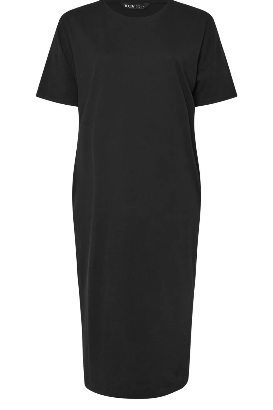 Yours Curve Black Oversized Pocket Detail Midi Dress