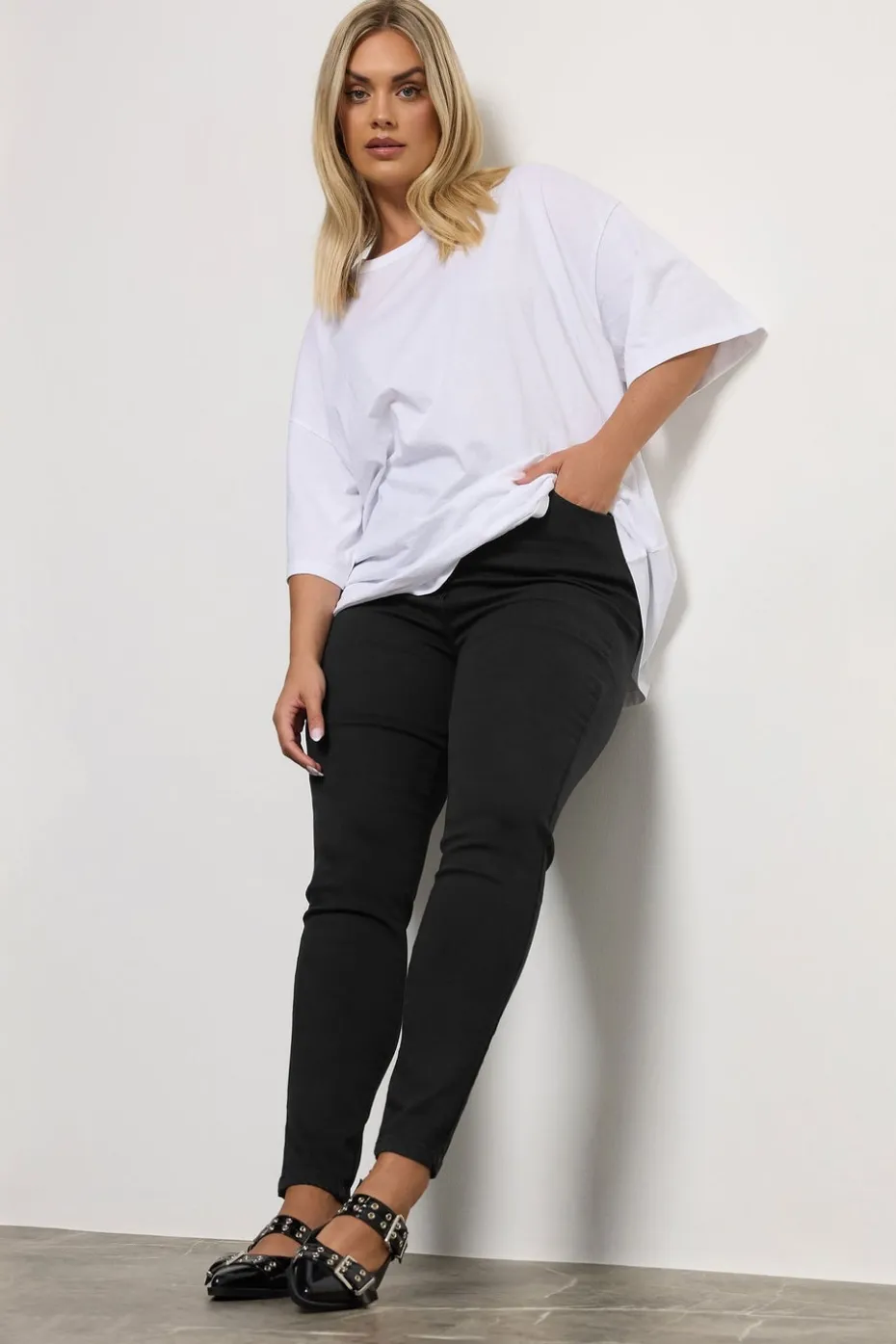Yours Curve Black Stretch Skinny Ava Jeans