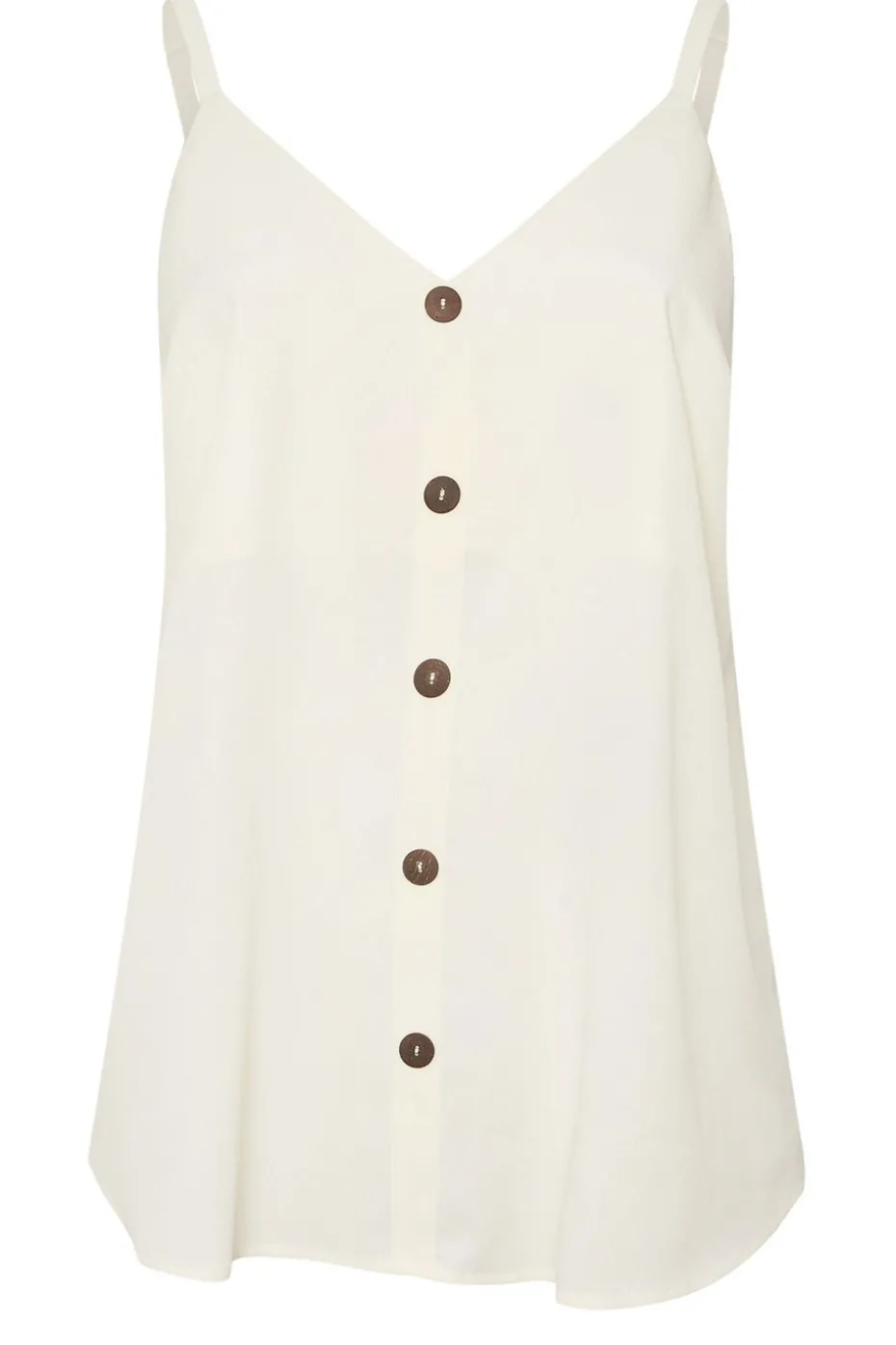 Yours Curve Cream Button Front Cami Top