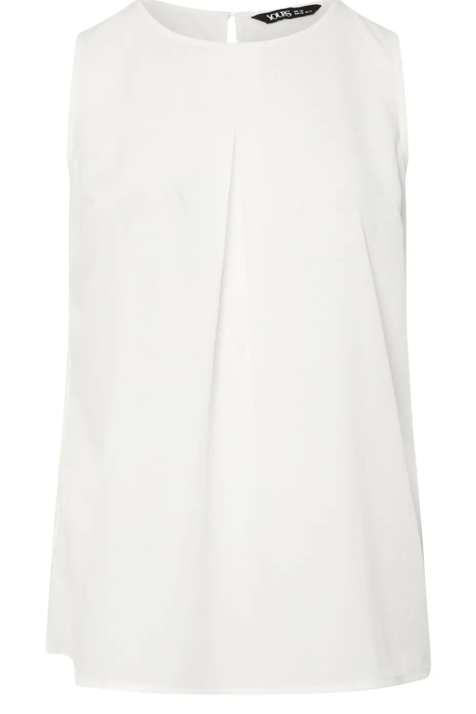 Yours Curve Ivory White Lace Insert Vest Top