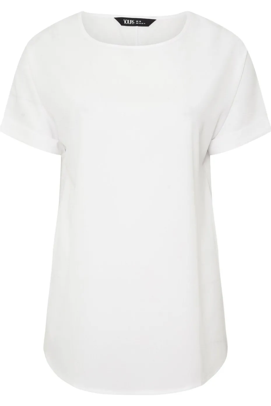 Yours Curve White Boxy Short Sleeve Blouse