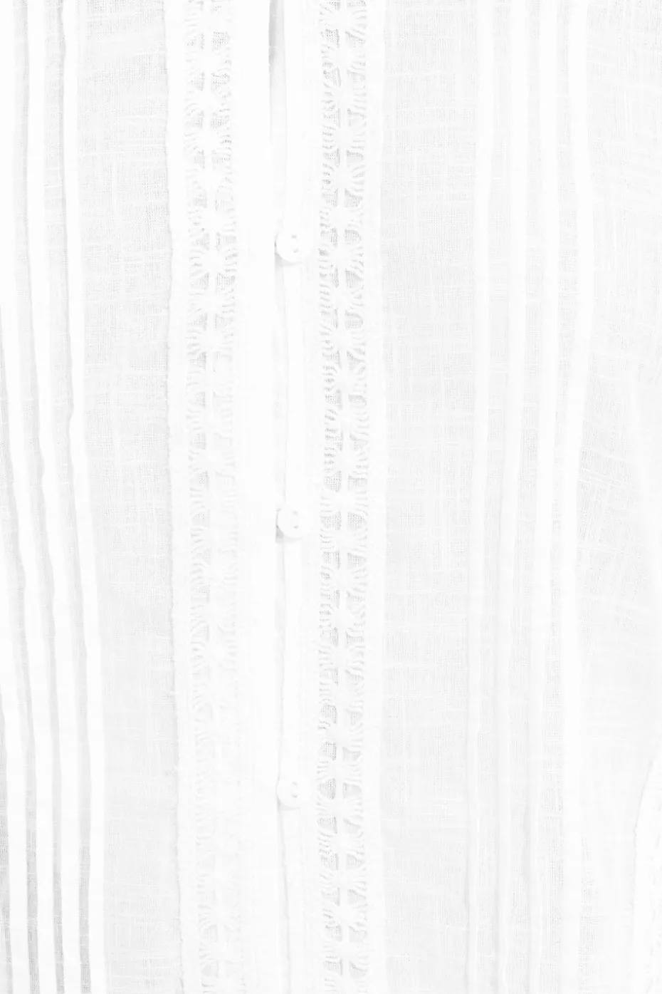 Yours Curve White Crochet Trim Pleated Blouse