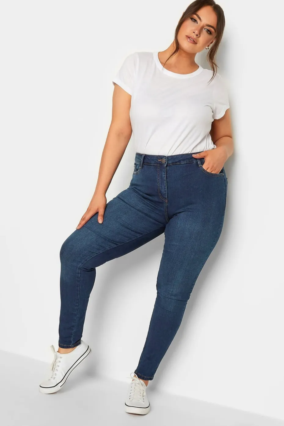 Yours For Good Curve Indigo Blue Skinny Stretch Ava Jeans