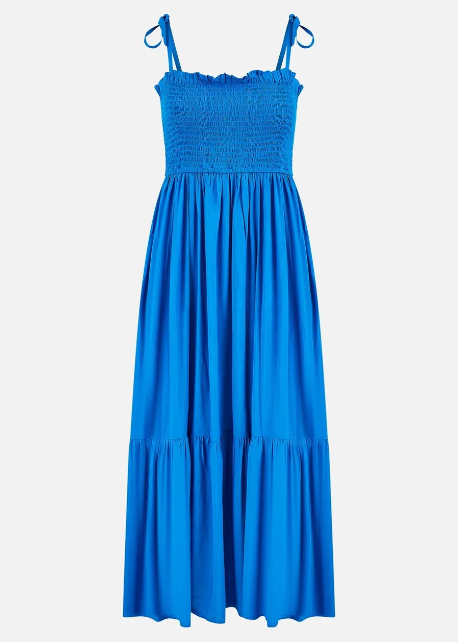 Yumi Blue Midi Sun Dress