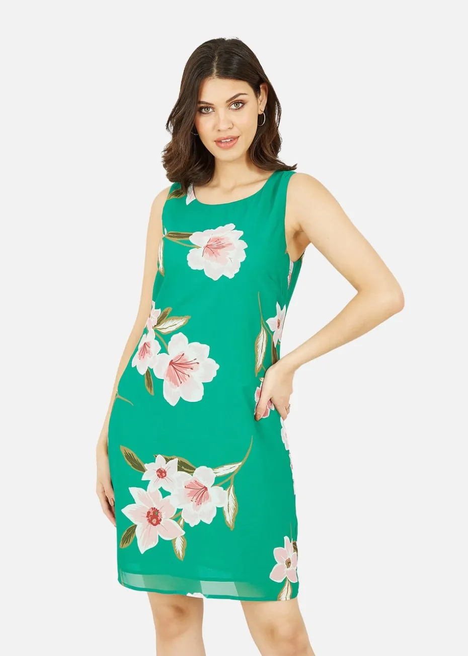 Yumi Green Floral Shift Dress